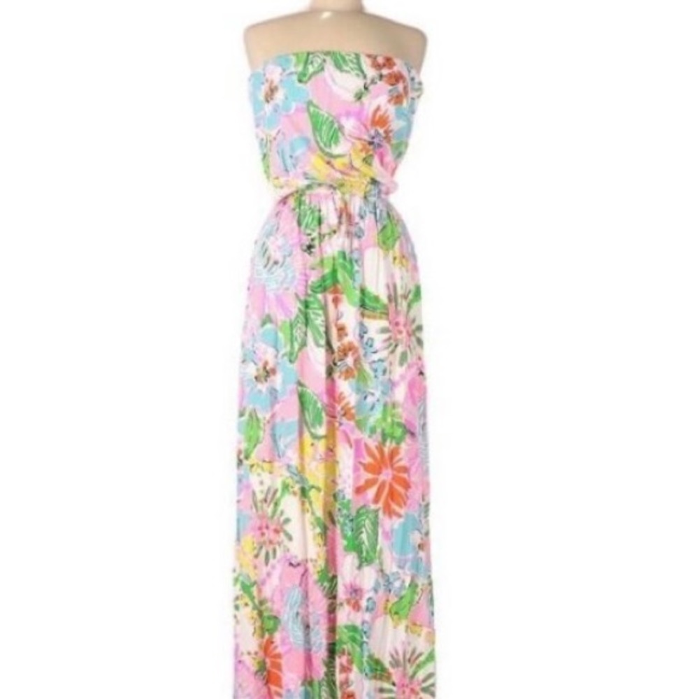 Lilly Pulitzer for Target Strapless Nosey Posey Maxi Dress - Picture 2 of 12